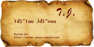 Tálas János névjegykártya