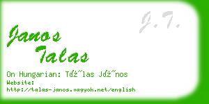 janos talas business card